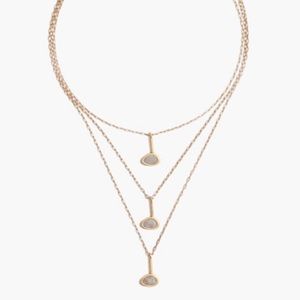 Madewell Tri Layered stone Necklace